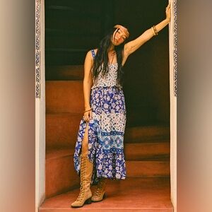 Spell Clairvoyant Strappy Shirred Maxi Dress